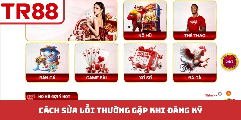 Cách sửa lỗi thường gặp khi đăng ký