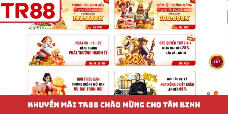Khuyến mãi TR88 chào mừng cho tân binh