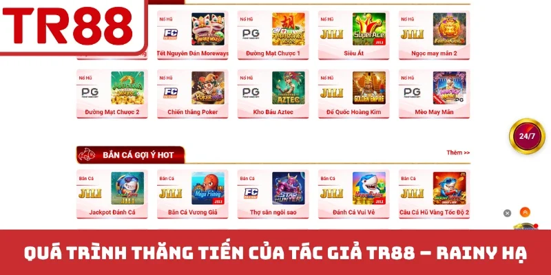 Quá trình thăng tiến của tác giả TR88 - Rainy Hạ