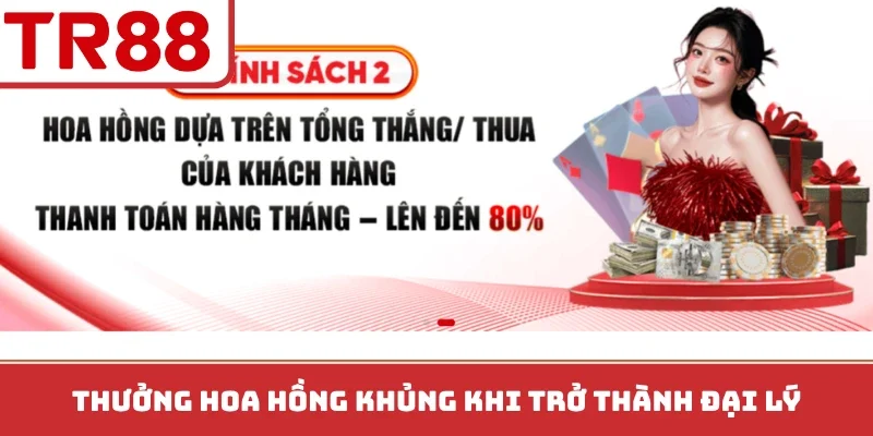 Thưởng hoa hồng khủng khi trở thành đại lý